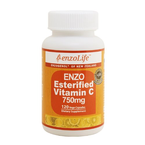 엔조라이프 비타민C 750mg과 엔조제놀 120 식물성캡슐 ENZO ESTERIFIED VITAMIN C