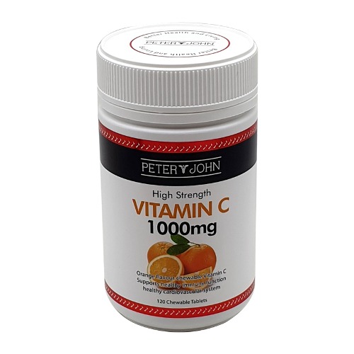 피터앤존 비타민C 1000mg 120츄어블정 씹어먹는 vitamin C 오렌지맛